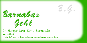 barnabas gehl business card